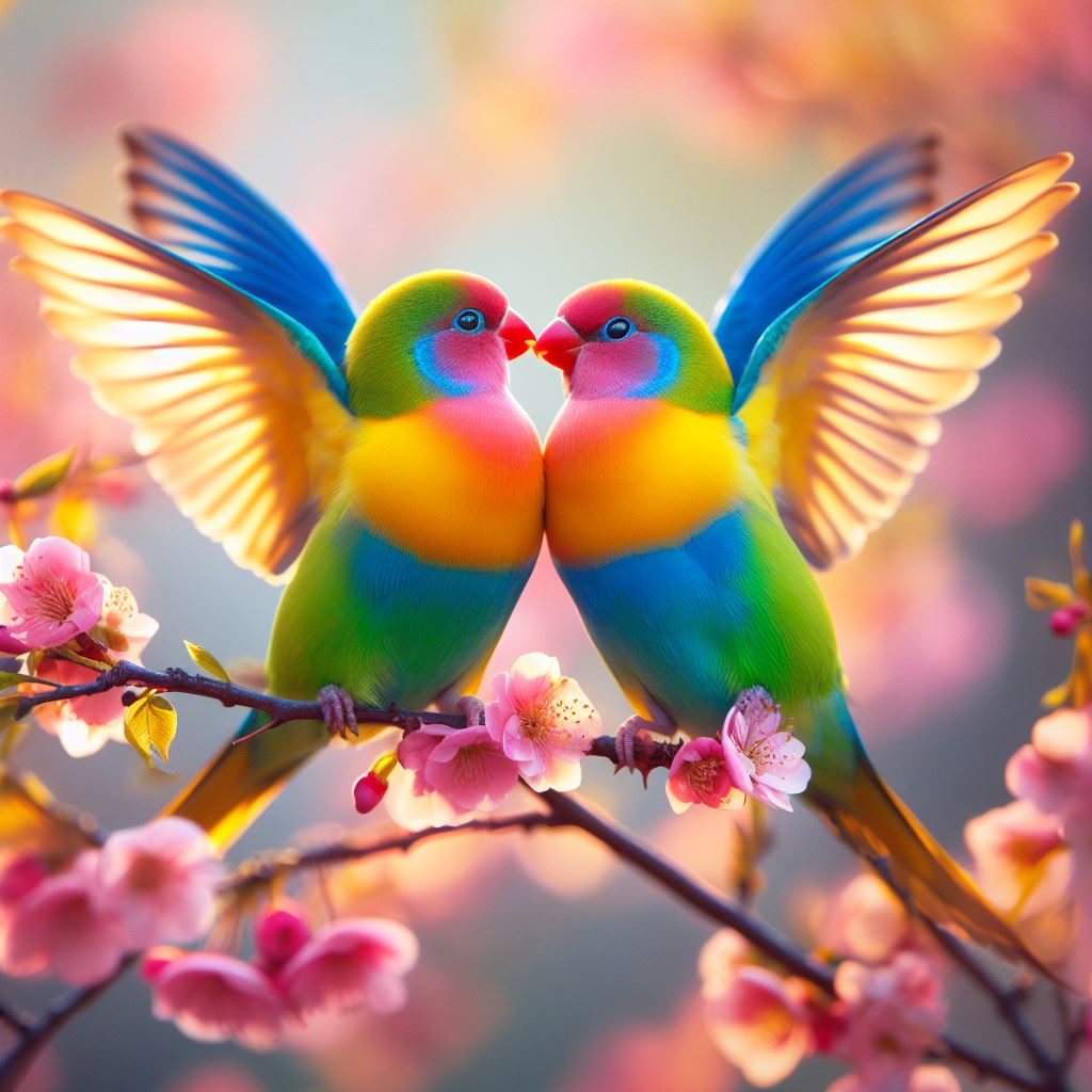 Lovebirds birds